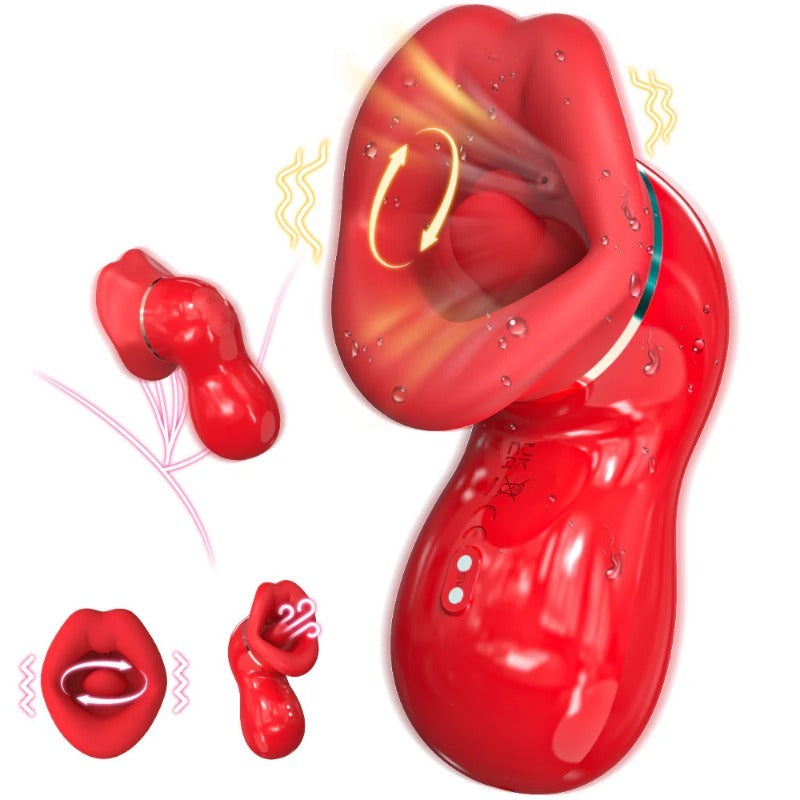 RoseSavor Elite™ – Rose-Shaped Suction & Licking Vibrator, 13 Modes Silky-Soft Vibration Touch for Female Adults