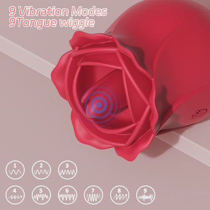 RosePulse Lux – Elegant Rose-Shaped Vibrator with 9 Modes vibration for Female Adults