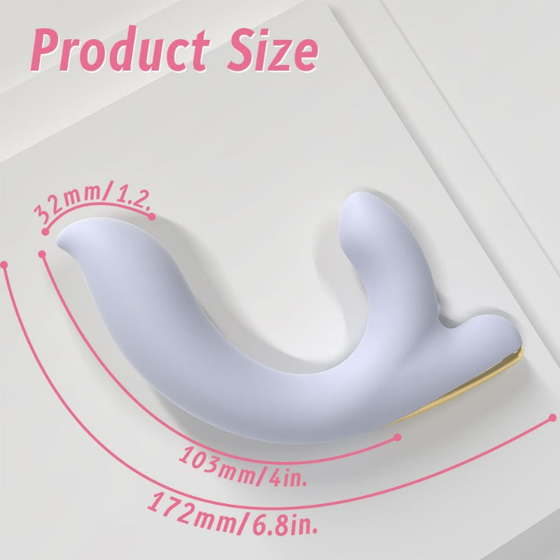2 in 1 S-HANDE  Soft Silicone G-Spot Vibrator with 9 Vibration Modes for Female Adults