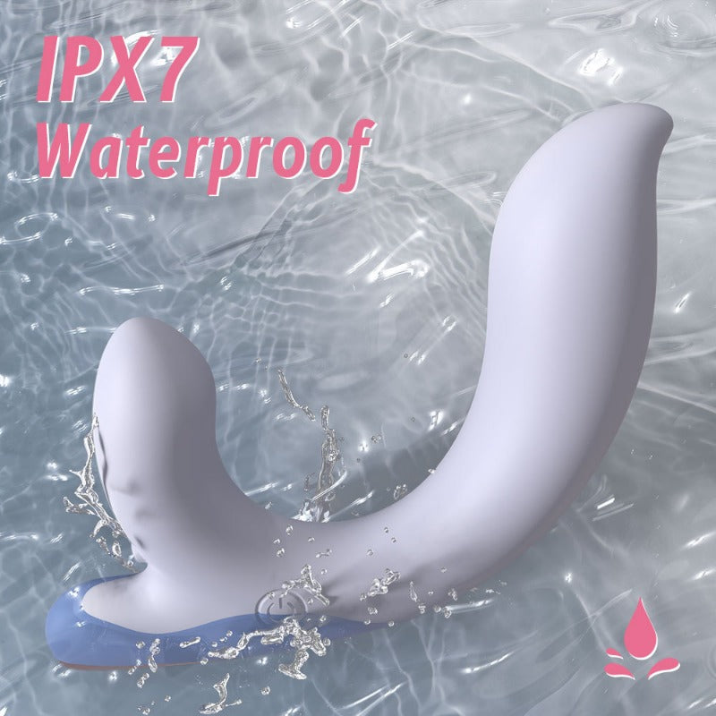 2 in 1 S-HANDE  Soft Silicone G-Spot Vibrator with 9 Vibration Modes for Female Adults