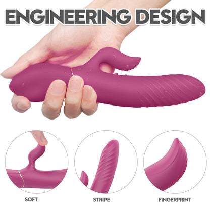 Eabbit Vibrator Sex Toys for Women - G Spot Clitoral Anal Dildo Vibrator with 9 Vibrating Modes Female Vibrator Wand Anal Nipples Stimulation Adult Sex Toys for Women Couples Pleasure