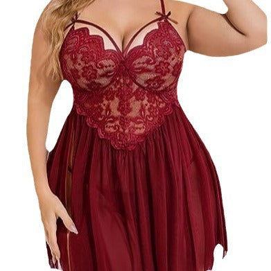 Babydoll Lingerie Womens Lace Bodysuit Teddy Chemise Sexy Nighty Mesh Sleepwear S-XXL