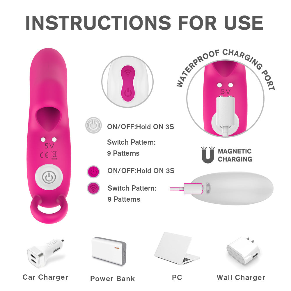 Mini finger jumping egg female masturbator strong shock sex products jumping egg yin emperor stimulation labor saving vibration finger cover