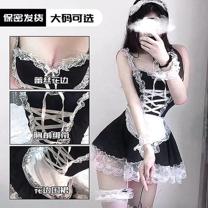 Sexy Maid Lingerie for Women French Maid Outfit Anime Cosplay Costume Role Playing Fancy Dress Naughty Apron