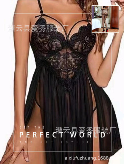 Babydoll Lingerie Womens Lace Bodysuit Teddy Chemise Sexy Nighty Mesh Sleepwear S-XXL