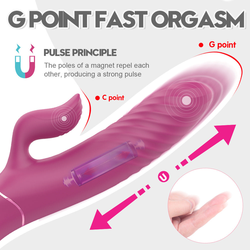 Eabbit Vibrator Sex Toys for Women - G Spot Clitoral Anal Dildo Vibrator with 9 Vibrating Modes Female Vibrator Wand Anal Nipples Stimulation Adult Sex Toys for Women Couples Pleasure