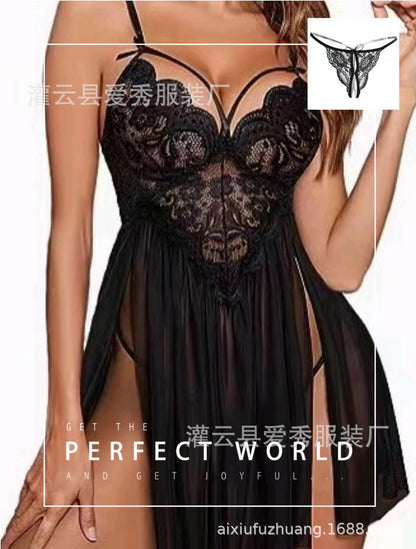 Babydoll Lingerie Womens Lace Bodysuit Teddy Chemise Sexy Nighty Mesh Sleepwear S-XXL