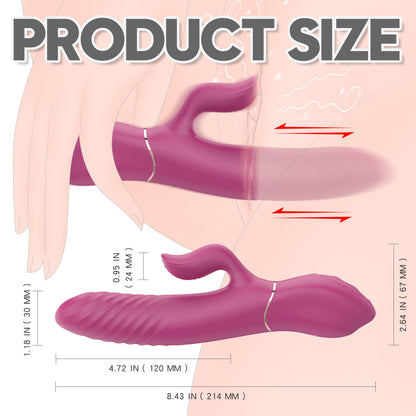 Eabbit Vibrator Sex Toys for Women - G Spot Clitoral Anal Dildo Vibrator with 9 Vibrating Modes Female Vibrator Wand Anal Nipples Stimulation Adult Sex Toys for Women Couples Pleasure