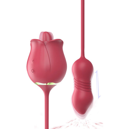 Vibrator Rose, Classical Femal Tongue Telescopic Love Egg